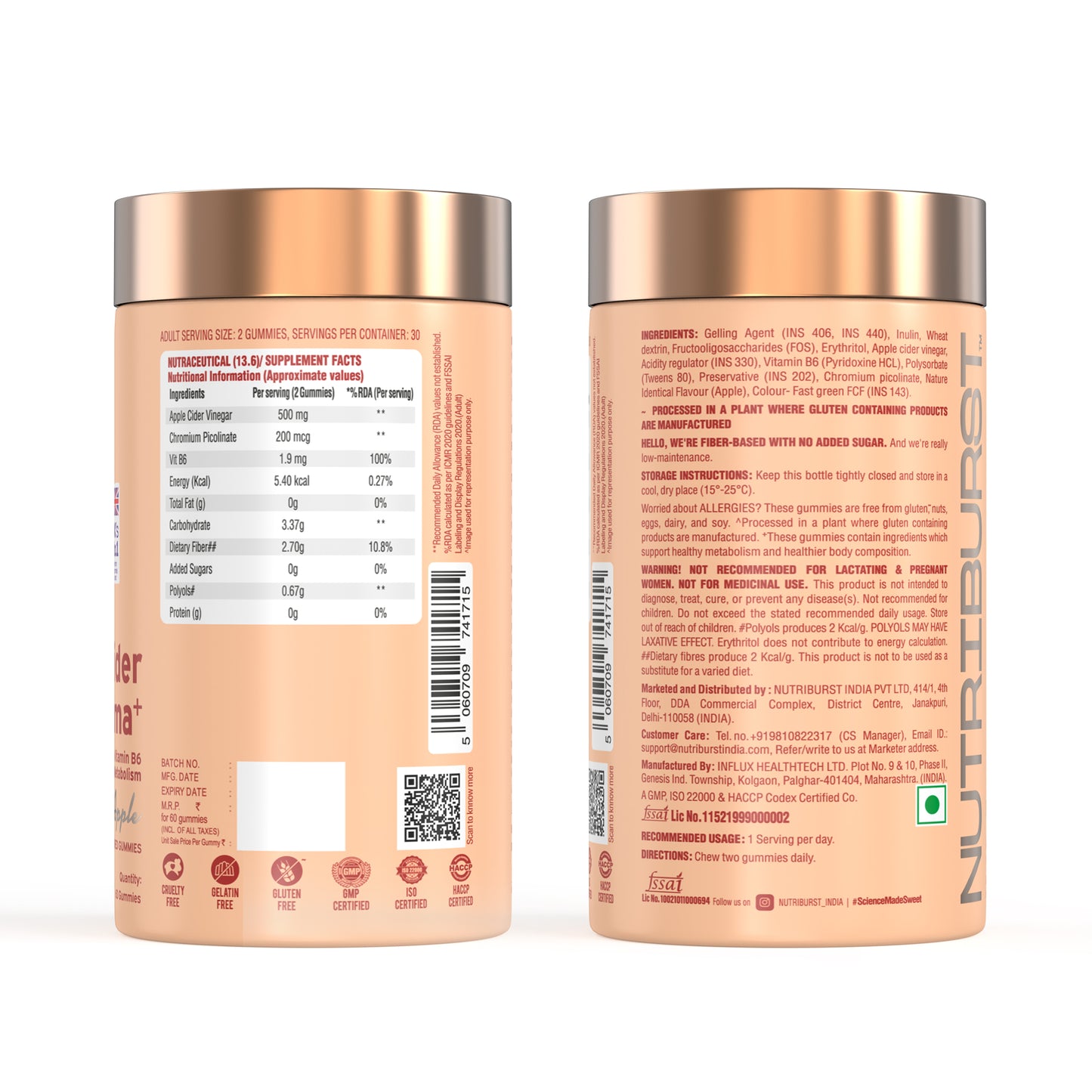 Nutriburst Apple Cider Optima Gummies for Weight Management