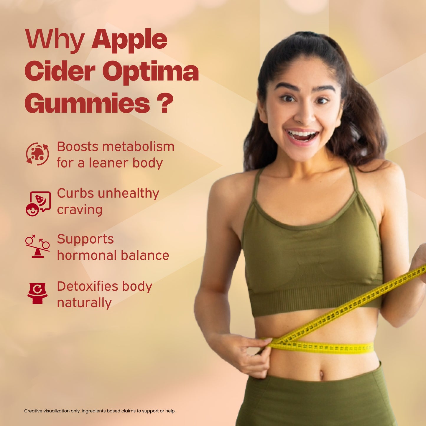 Nutriburst Apple Cider Optima Gummies for Weight Management
