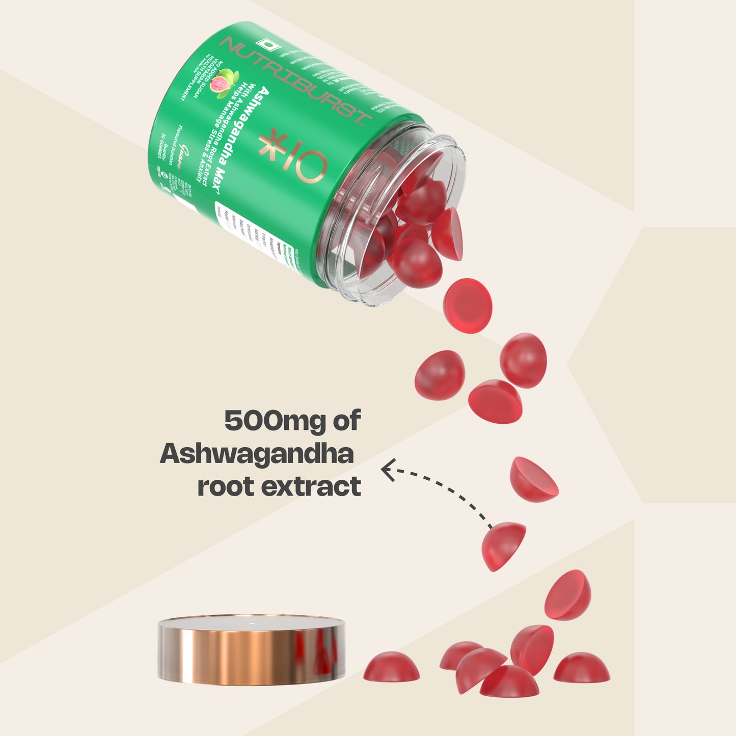 Nutriburst Ashwagandha Max Gummies for Stress Management