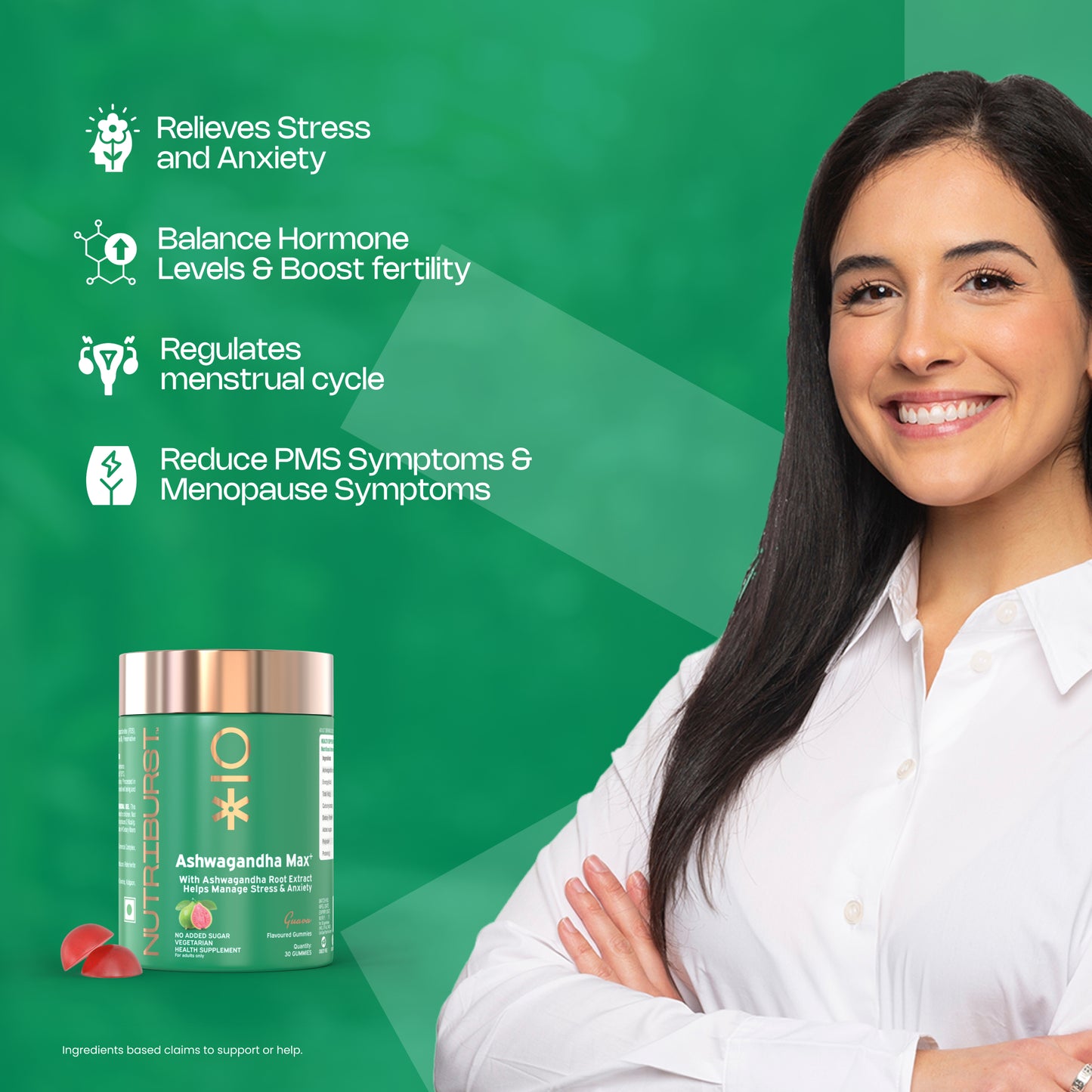 Nutriburst Ashwagandha Max Gummies for Stress Management