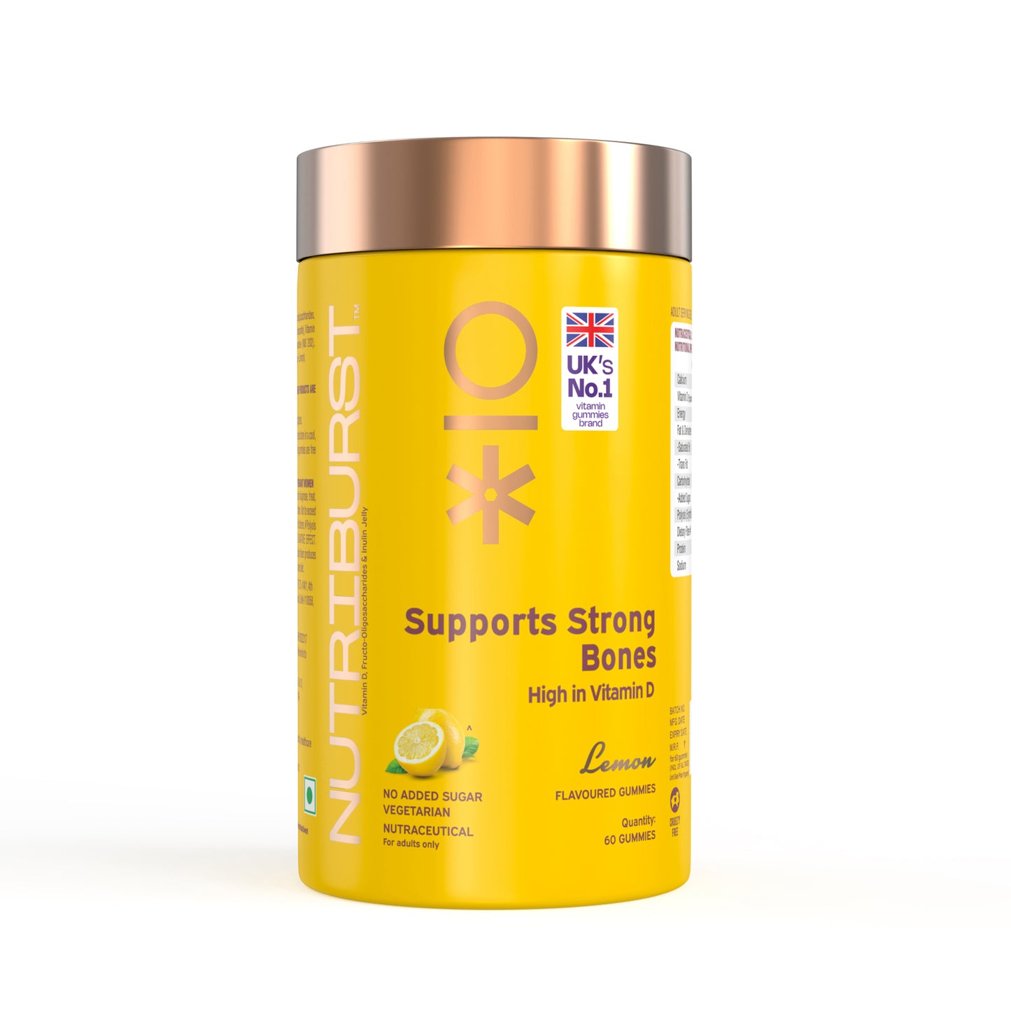 Nutriburst Support Muscles & Bones Gummies with Vitamin D2 & Calcium