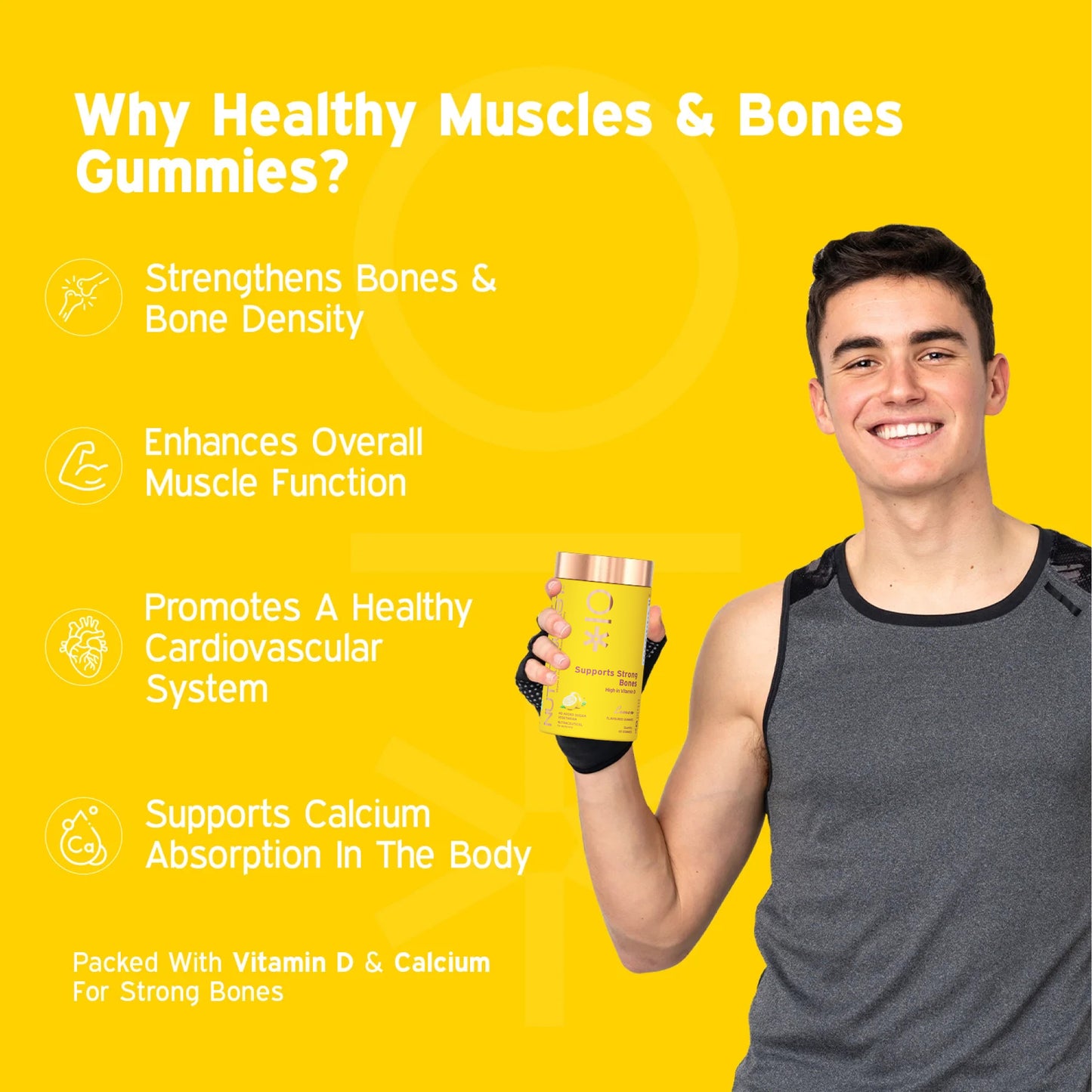 Nutriburst The Nourishment Booster - Hair Skin & Nails and Supports Muscles & Bones Gummies Combo