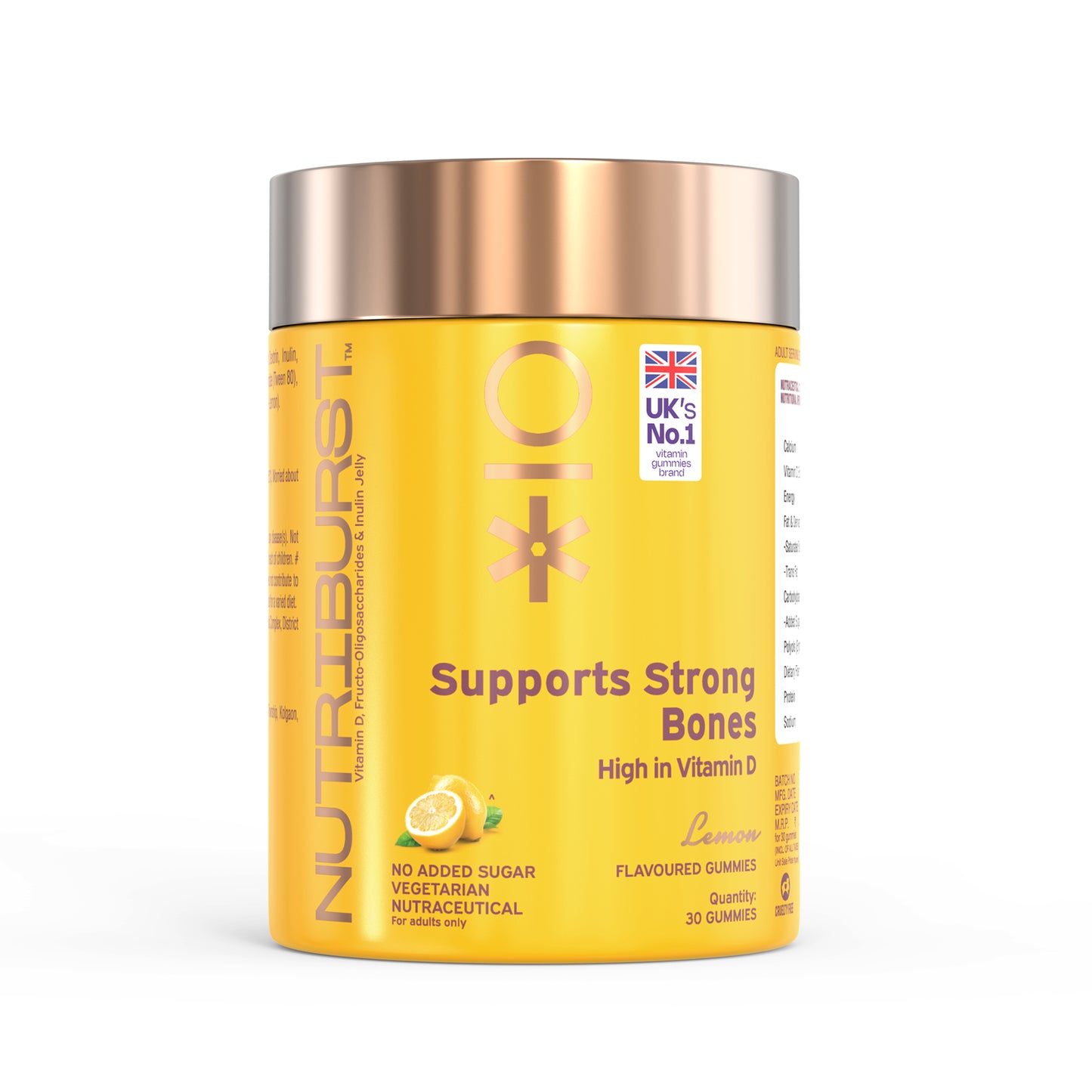 Nutriburst Support Muscles & Bones Gummies with Vitamin D2 & Calcium