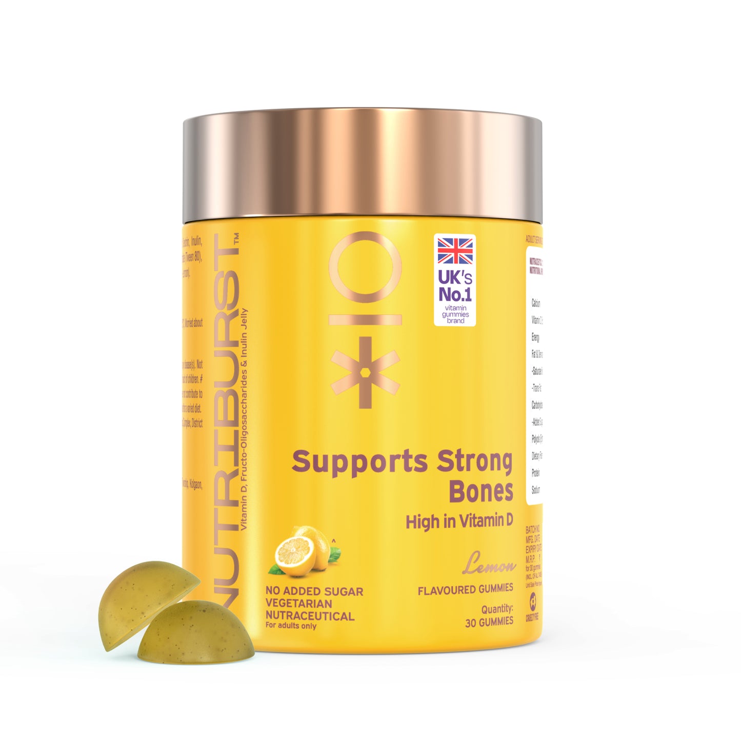 Nutriburst Support Muscles & Bones Gummies with Vitamin D2 & Calcium