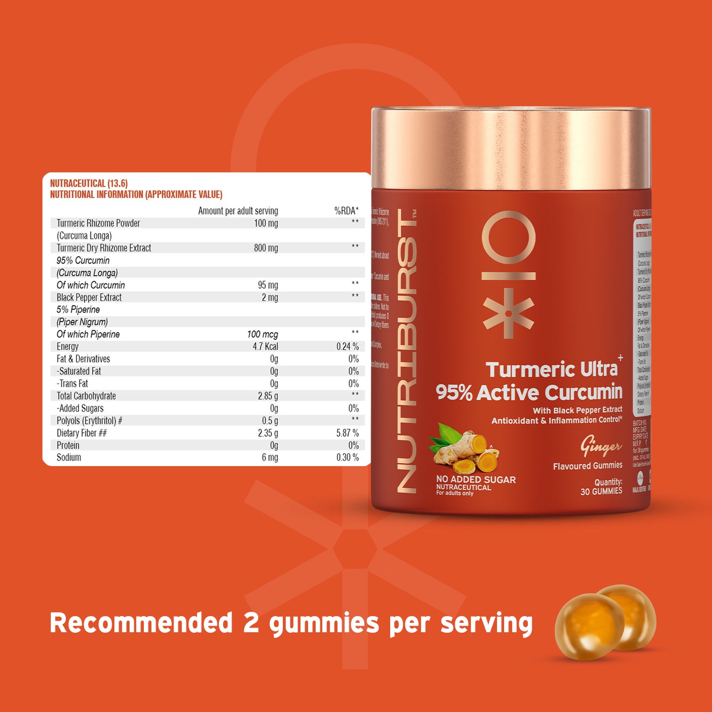 Turmeric Ultra Gummies for Anti-Inflammation, Joint Health by Nutriburst India