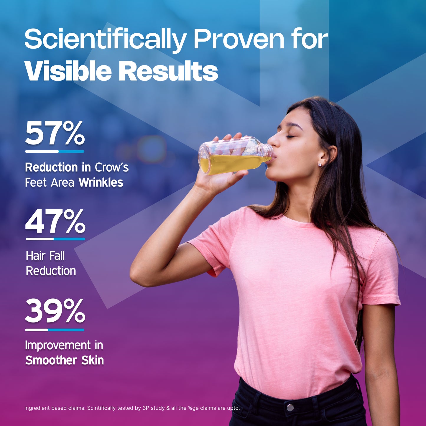 Nutriburst Korean Marine Collagen Peptides Supplement for Skin, Hair, Nails & Joints | Clinically Proven Ingredient | High Absorption 8 gms Collagen, 100 gms