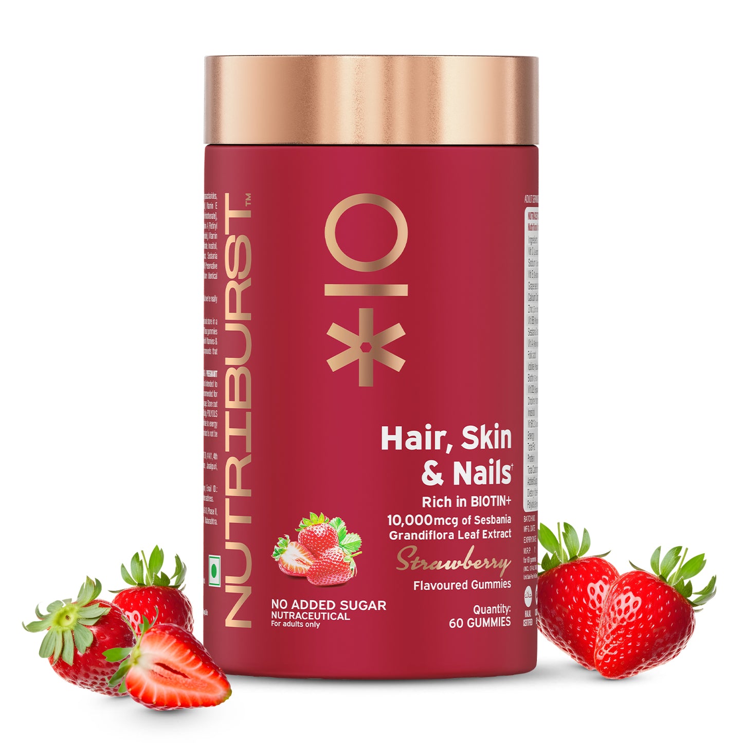 Nutriburst The Nourishment Booster - Hair Skin & Nails and Supports Muscles & Bones Gummies Combo