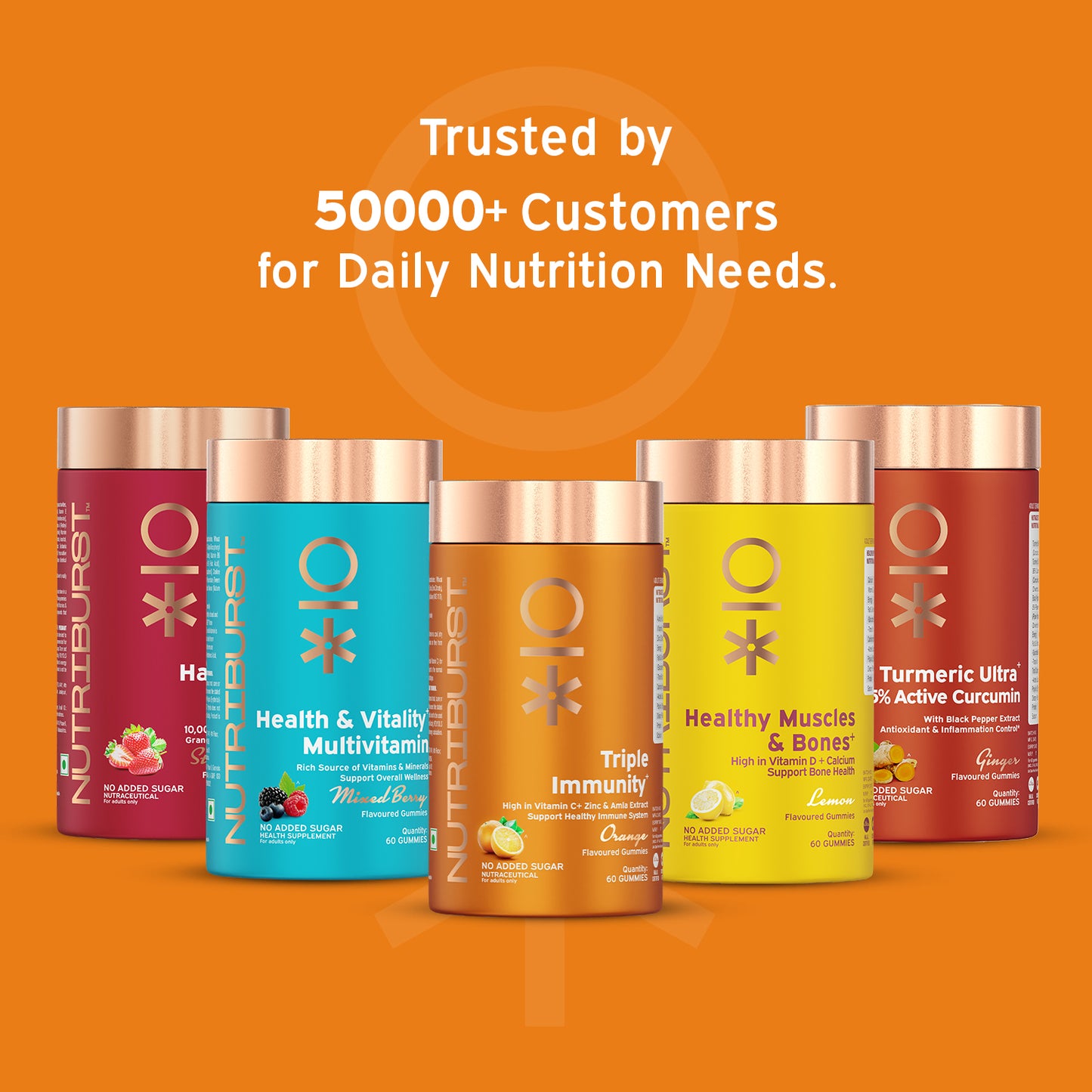 Nutriburst The Wellness Booster - Health & Vitality Multivitamins and Triple ImmunityGummies Combo