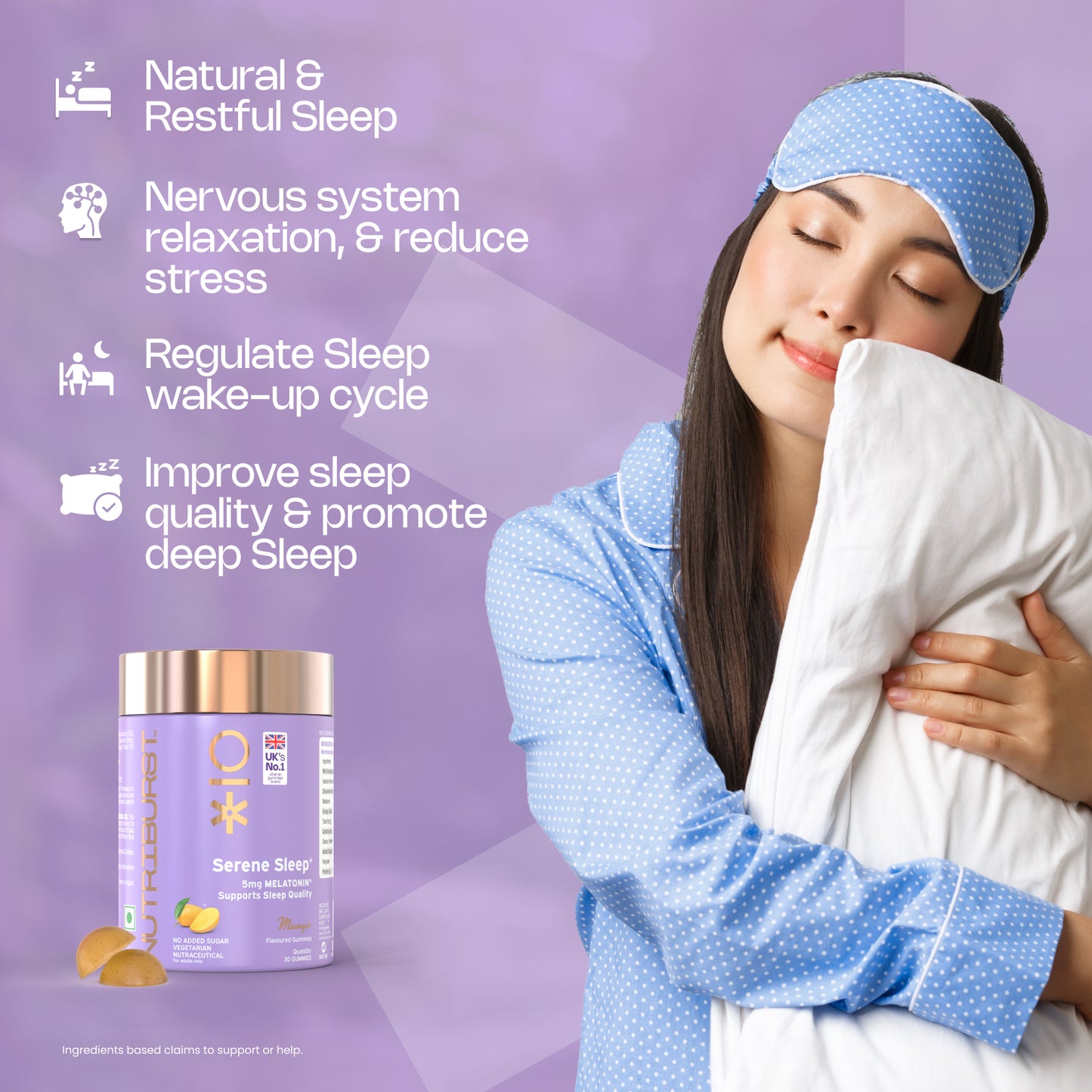 Nutriburst Serene Sleep Gummies with Melatonin