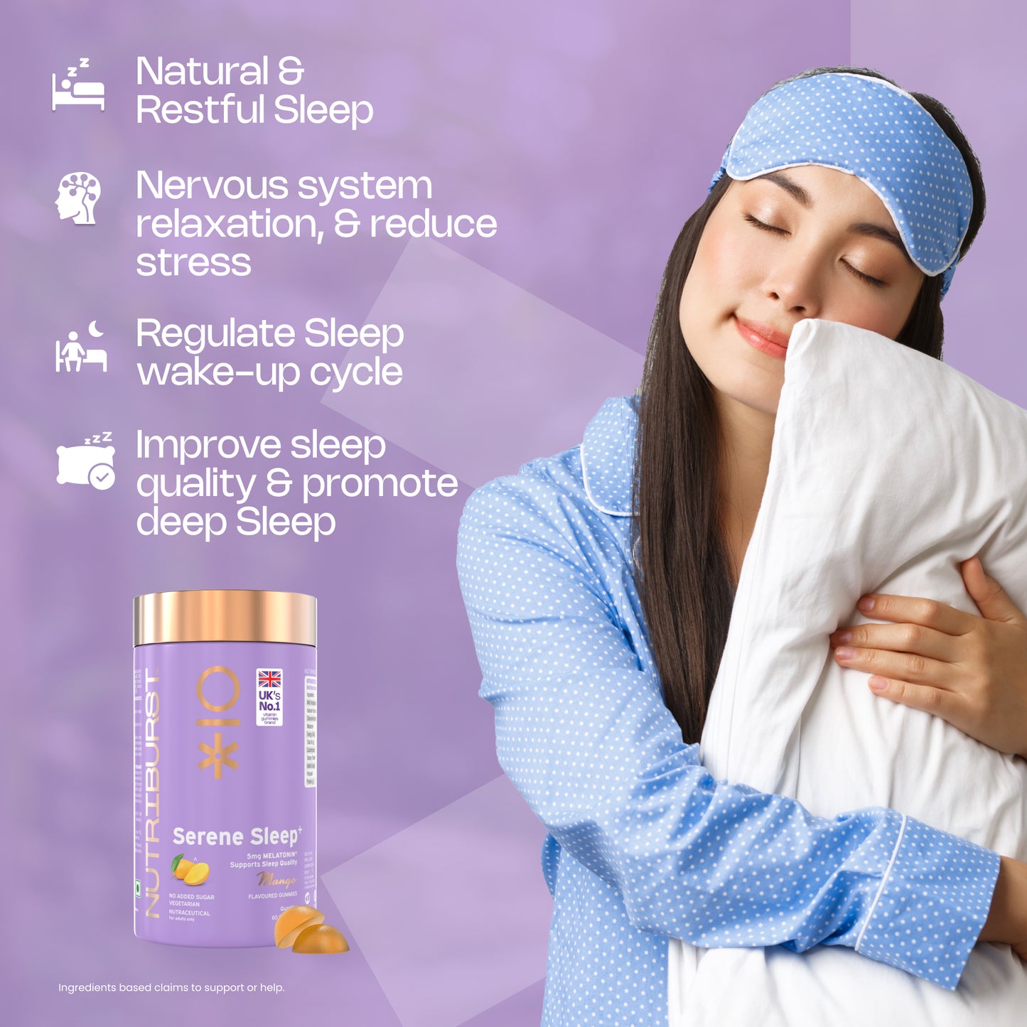 Nutriburst Serene Sleep Gummies with Melatonin