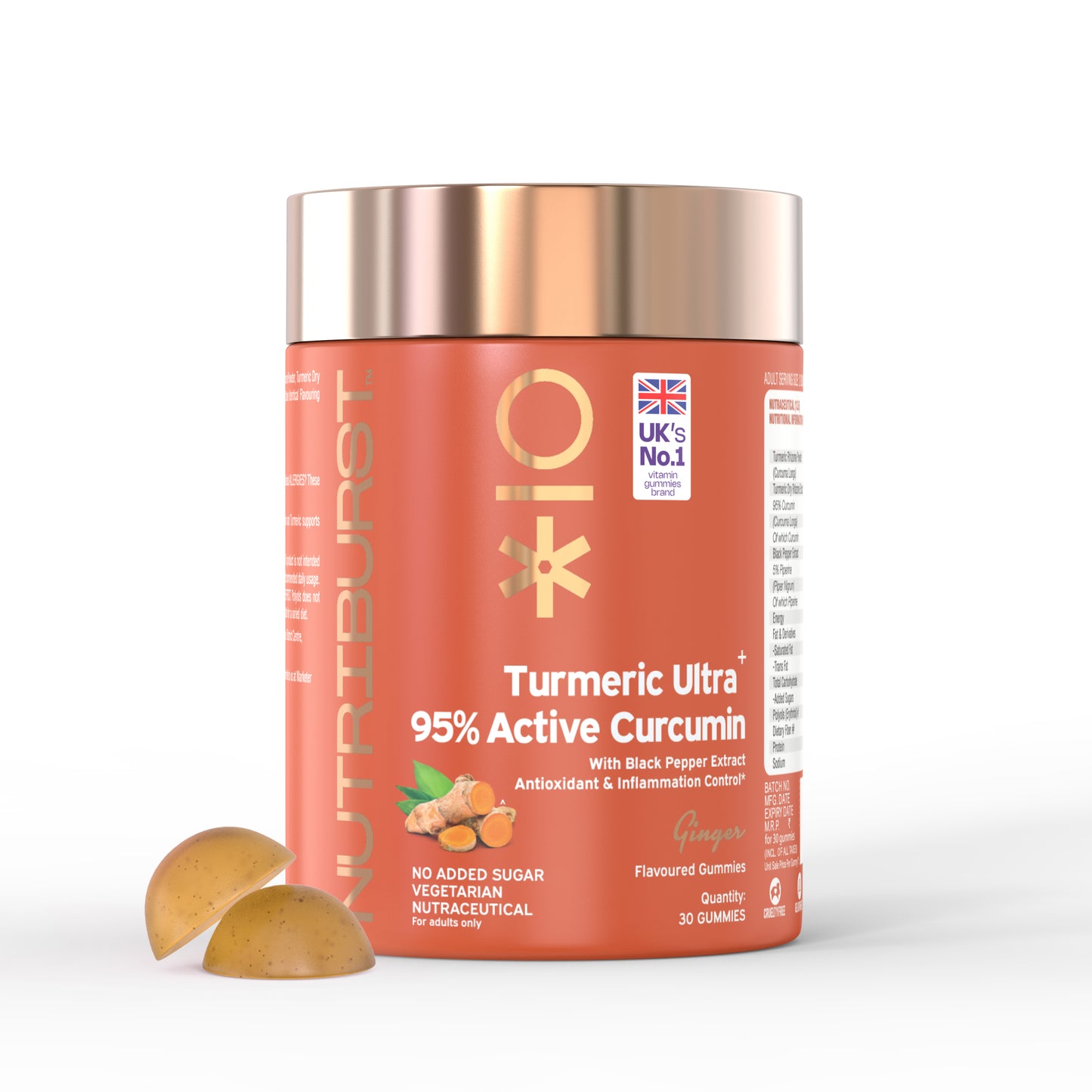 Nutriburst Turmeric Ultra Gummies for Anti-Inflammation, Joint Health