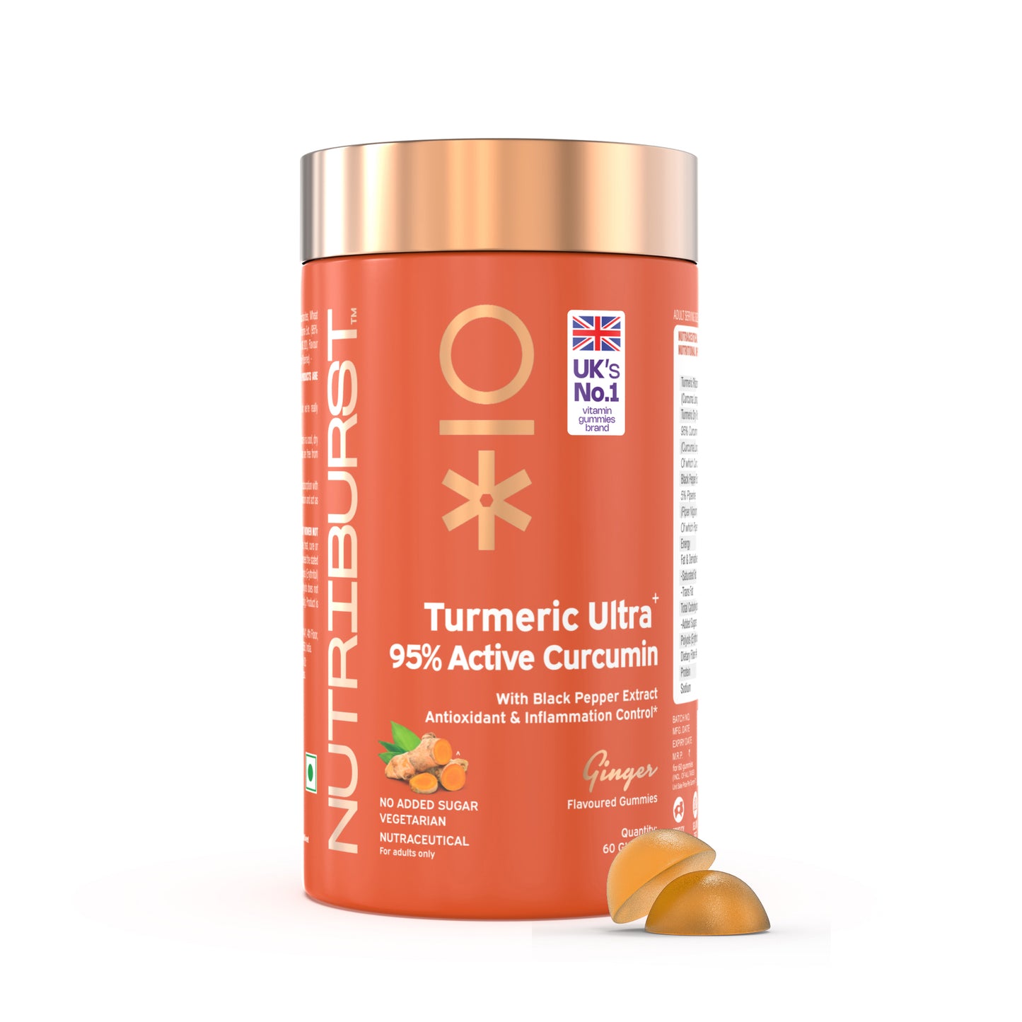 Nutriburst Turmeric Ultra Gummies for Anti-Inflammation, Joint Health
