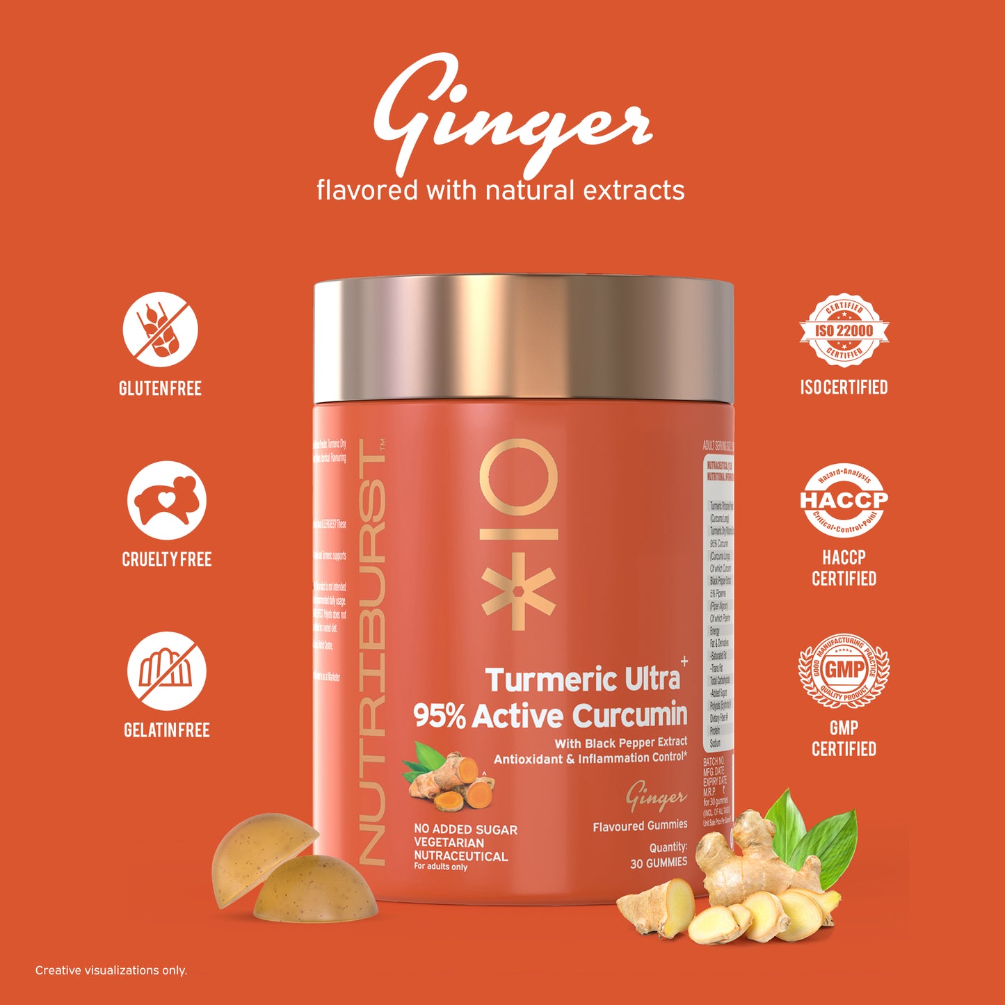 Nutriburst Turmeric Ultra Gummies for Anti-Inflammation, Joint Health