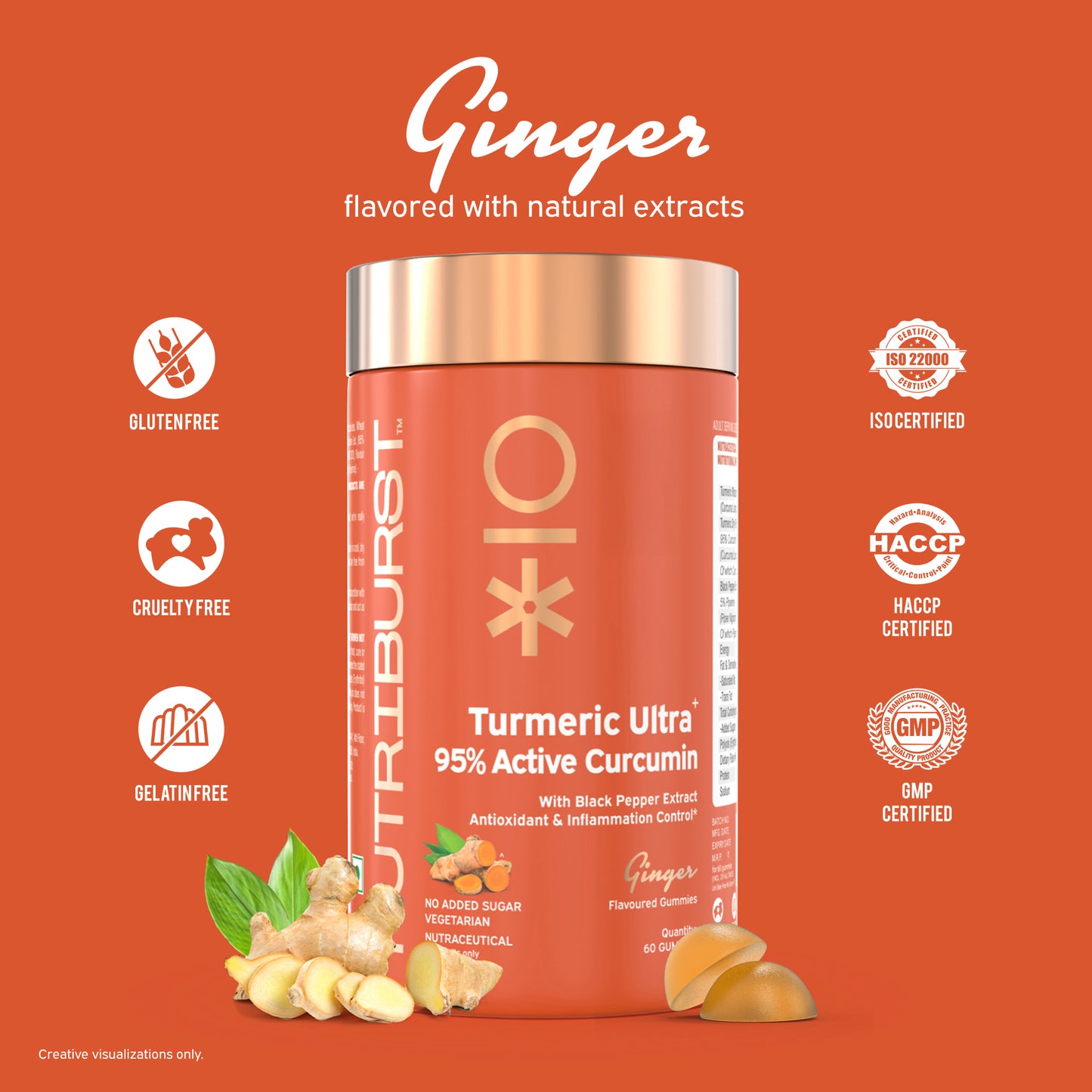 Nutriburst Turmeric Ultra Gummies for Anti-Inflammation, Joint Health