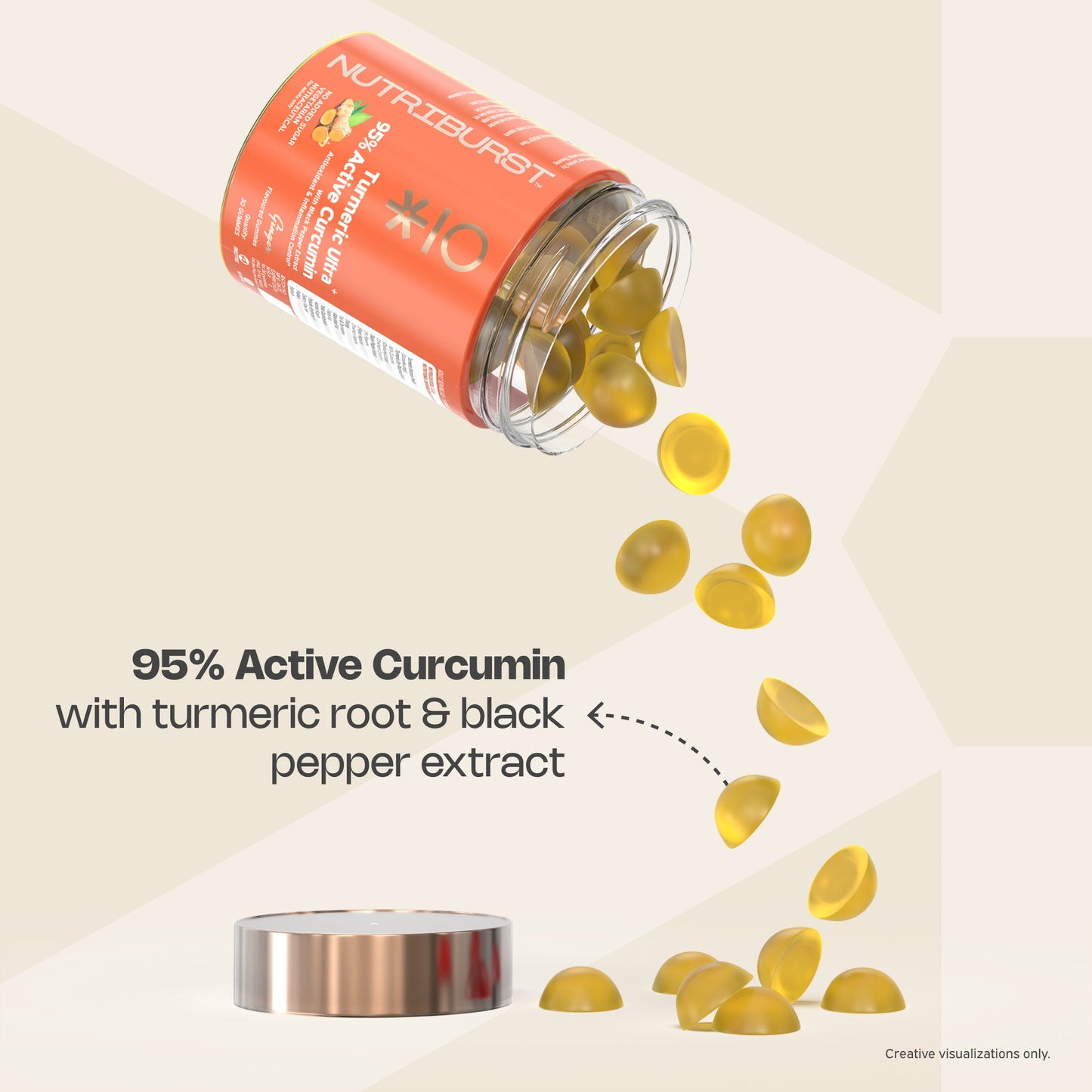 Nutriburst Turmeric Ultra Gummies for Anti-Inflammation, Joint Health