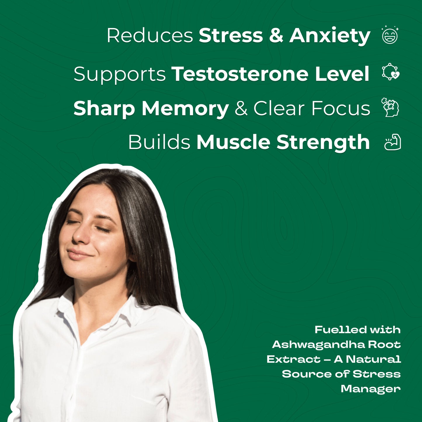 Nutriburst Ashwagandha gummies for stress and anxiety- pack of 3