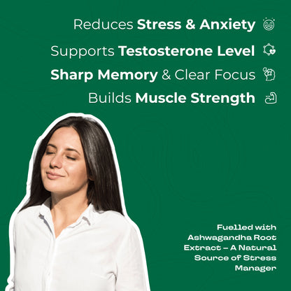 Nutriburst Ashwagandha gummies for stress and anxiety- pack of 3