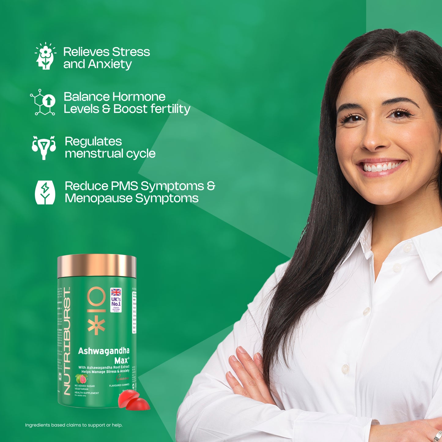 Nutriburst Ashwagandha Max Gummies for Stress Management