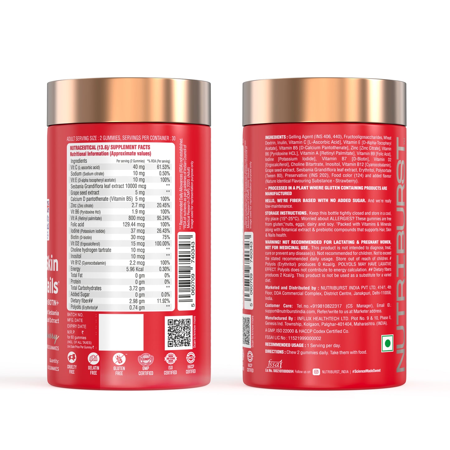 Nutriburst The Ultimate Beauty Bundle – Marine Collagen (Strawberry) and Hair Skin Nail Gummies