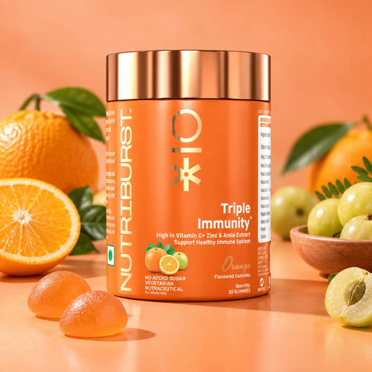 Nutriburst Triple Immunity Gummies with Vitamin C, Zinc & Amla
