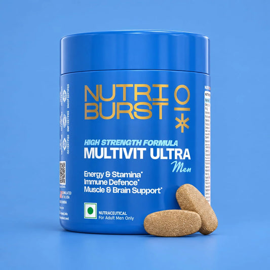 Multivitamin Ultra Tablets for Men | High Strength US Formula | Immunity, Muscle & Brain Support | 60+ Premium Nutrients | Veg Supplement | 60 Tablets
