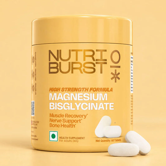 Magnesium Bisglycinate 60 Tablets | Chelated High Absorption Magnesium Supplement | Supports Sleep, Muscle Recovery, Stress Relief, Nerve Function & Bone Health | High Strength Formulated | Vegetarian