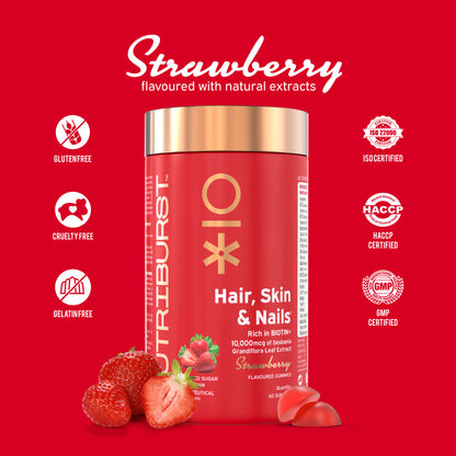 Nutriburst Hair, Skin & Nails Growth Gummies with Biotin