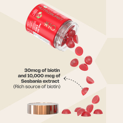 Nutriburst Hair, Skin & Nails Growth Gummies with Biotin