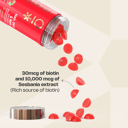 Nutriburst Hair, Skin & Nails Growth Gummies with Biotin