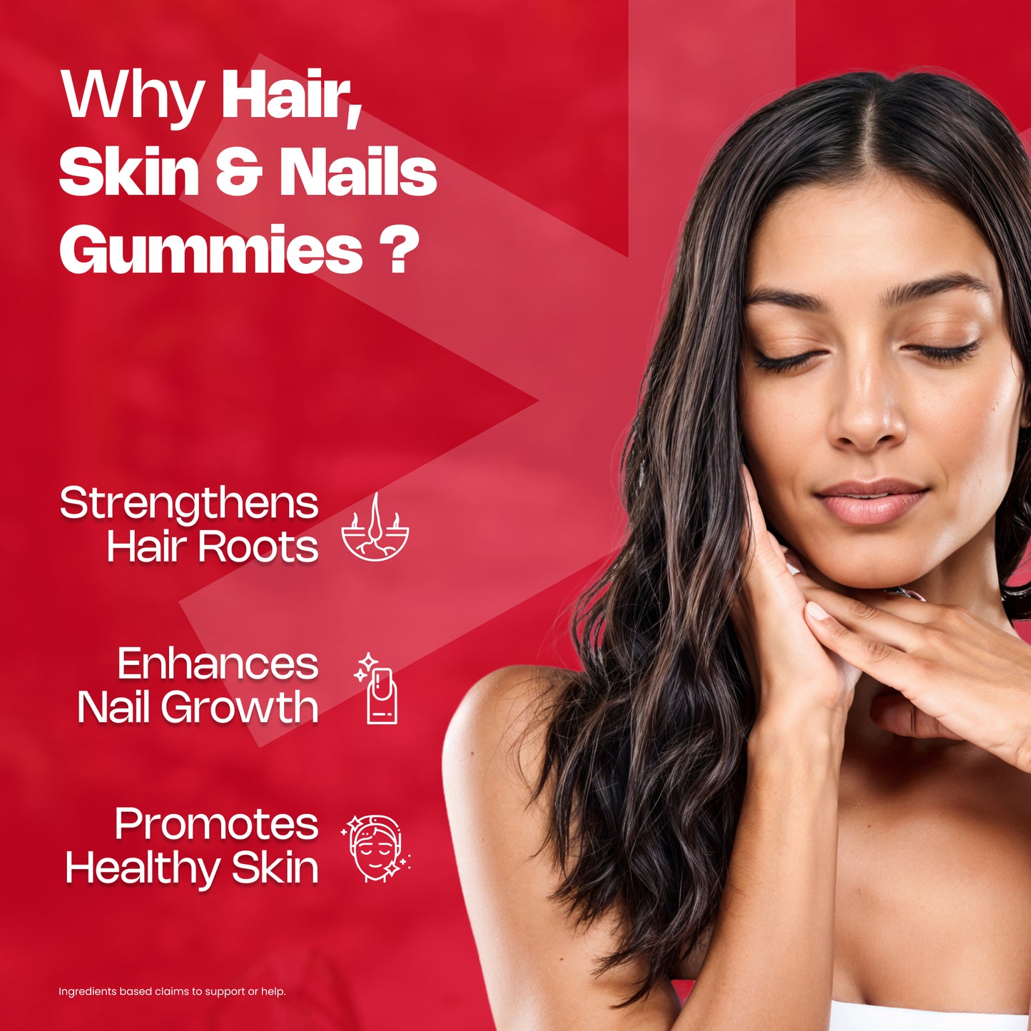 Nutriburst Hair, Skin & Nails Growth Gummies with Biotin