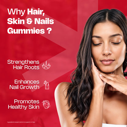 Nutriburst Hair, Skin & Nails Growth Gummies with Biotin
