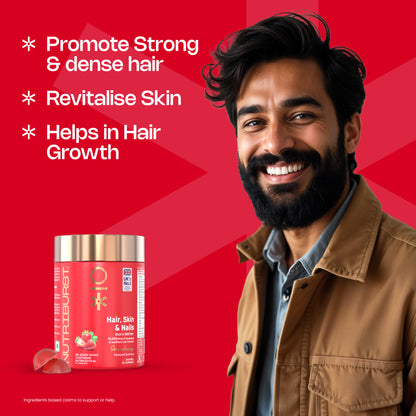 Nutriburst Hair, Skin & Nails Growth Gummies with Biotin