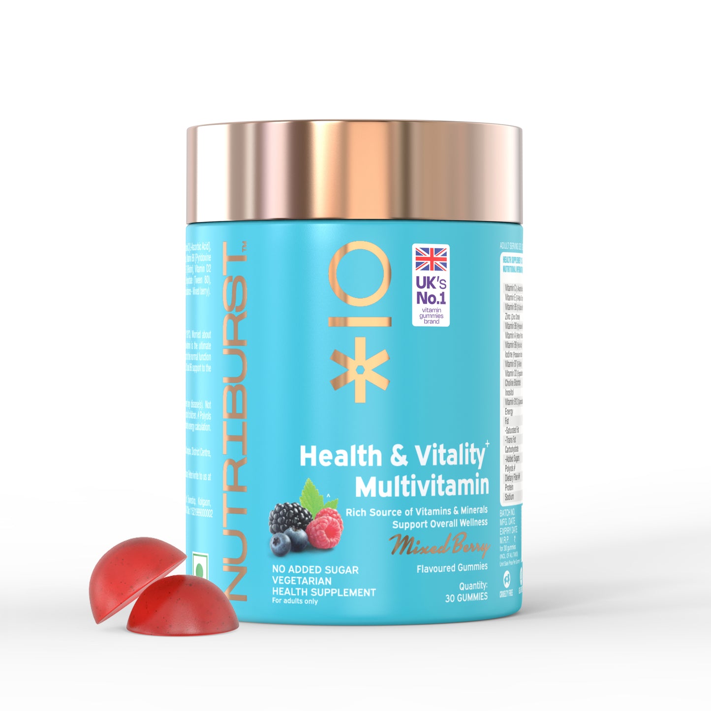 Nutriburst Health & Vitality Multivitamin Gummies for Daily Nutrition