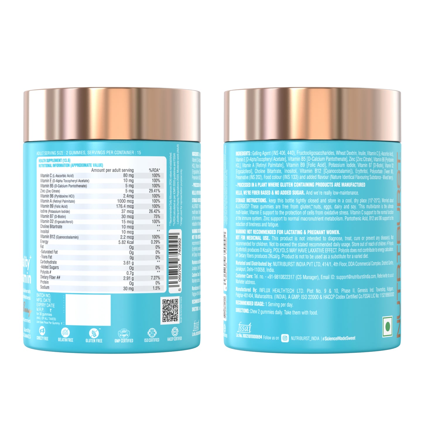 Nutriburst Health & Vitality Multivitamin Gummies for Daily Nutrition