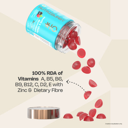 Nutriburst Health & Vitality Multivitamin Gummies for Daily Nutrition