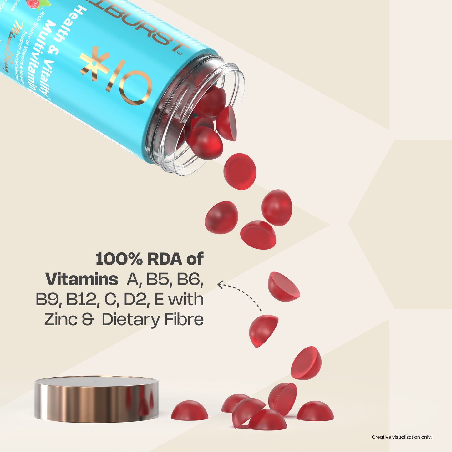 Nutriburst Health & Vitality Multivitamin Gummies for Daily Nutrition
