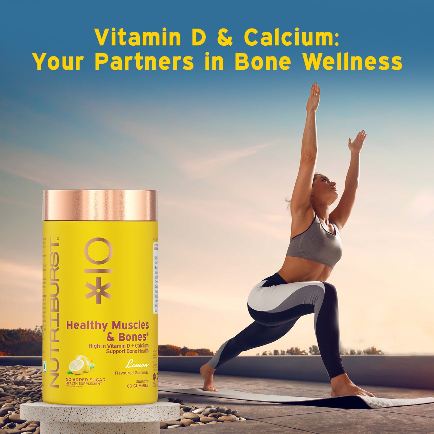 The Power Booster - Health & Vitality Multivitamins and Healthy Muscles & Bones Gummies Combo