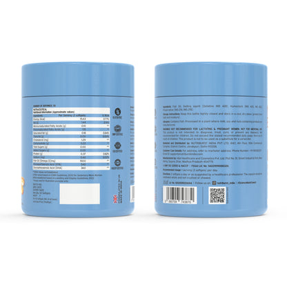 Nutriburst Triple Strength Omega-3 Fish Oil Capsules 1500mg | High Strength Softgels for Men and Women | 540mg EPA and 360mg DHA | Omega3 Supplement for Heart, Brain, Skin & Joint Support | 60 S