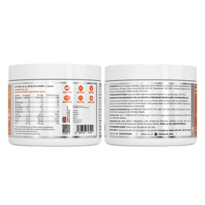 Nutriburst Pure Japanese Marine Collagen Peptides Supplement for Skin, Hair, Nails & Joints with Shaker | Clinically Proven Ingredient | High Absorption 8 gms Collagen, 100 gms
