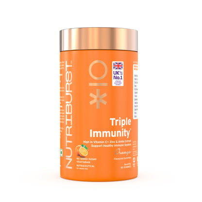 Nutriburst Triple Immunity Gummies with Vitamin C, Zinc & Amla