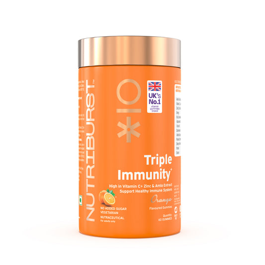 Nutriburst Triple Immunity Gummies with Vitamin C, Zinc & Amla - referral