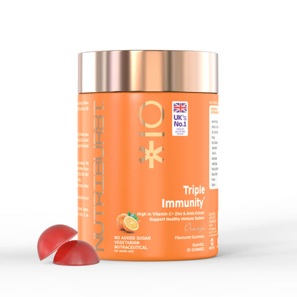 Nutriburst Triple Immunity Gummies with Vitamin C, Zinc & Amla