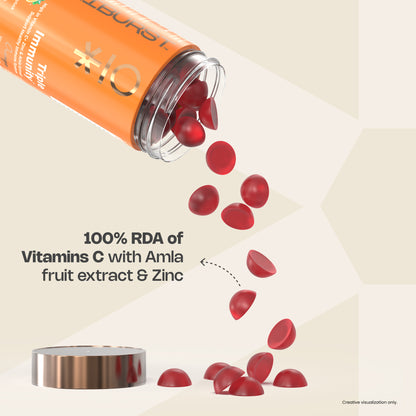 Nutriburst Triple Immunity Gummies with Vitamin C, Zinc & Amla