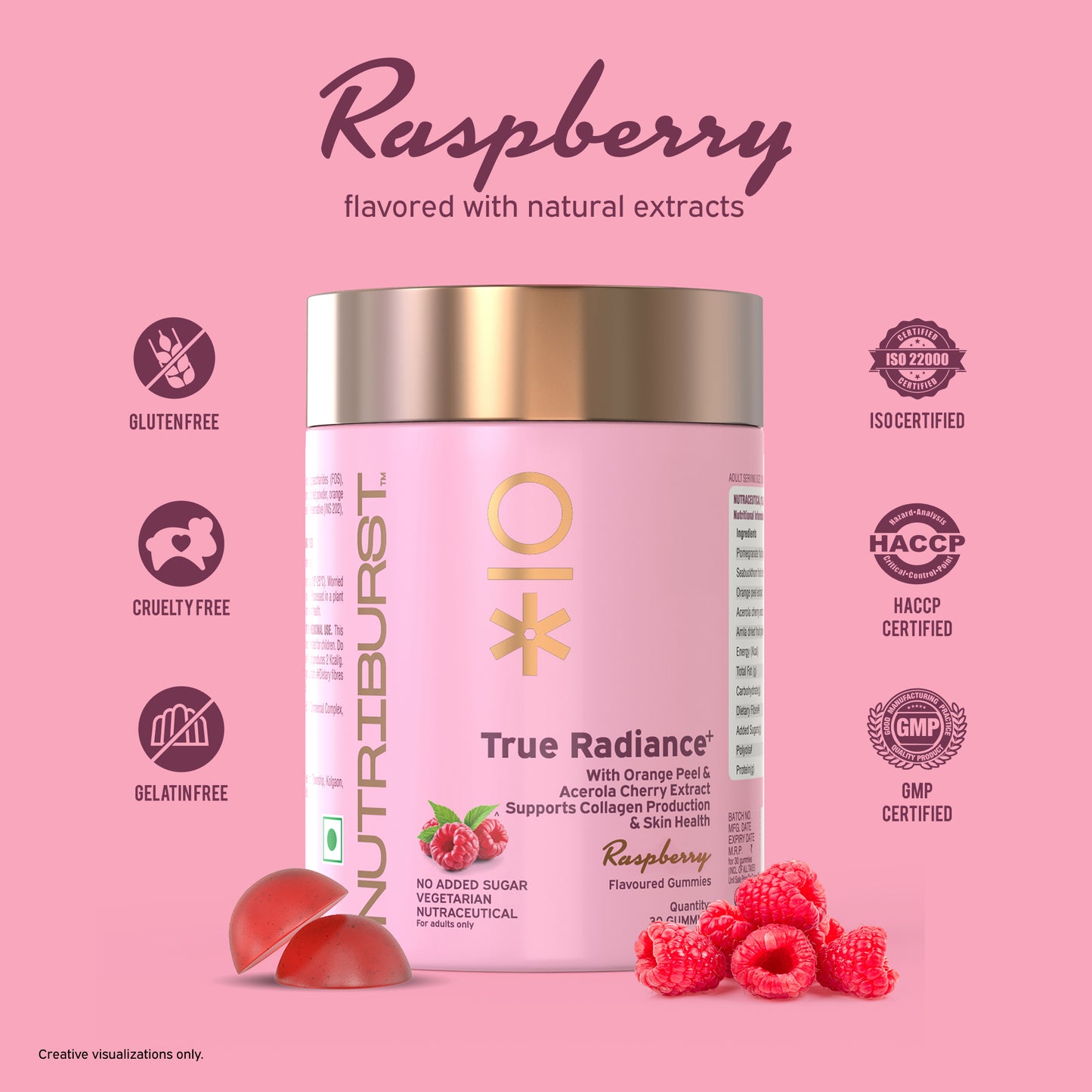 Nutriburst True Radiance Collagen Gummies for Healthy Skin