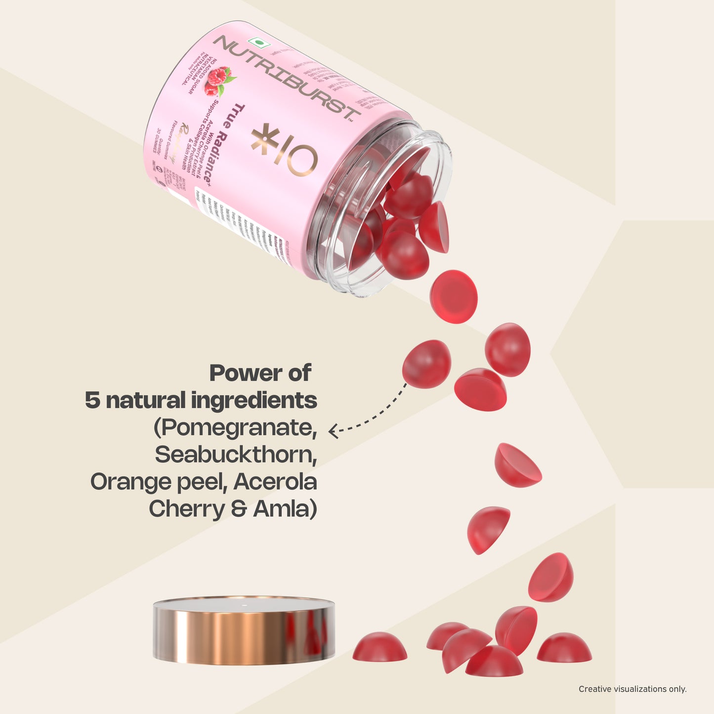 Nutriburst True Radiance Collagen Gummies for Healthy Skin