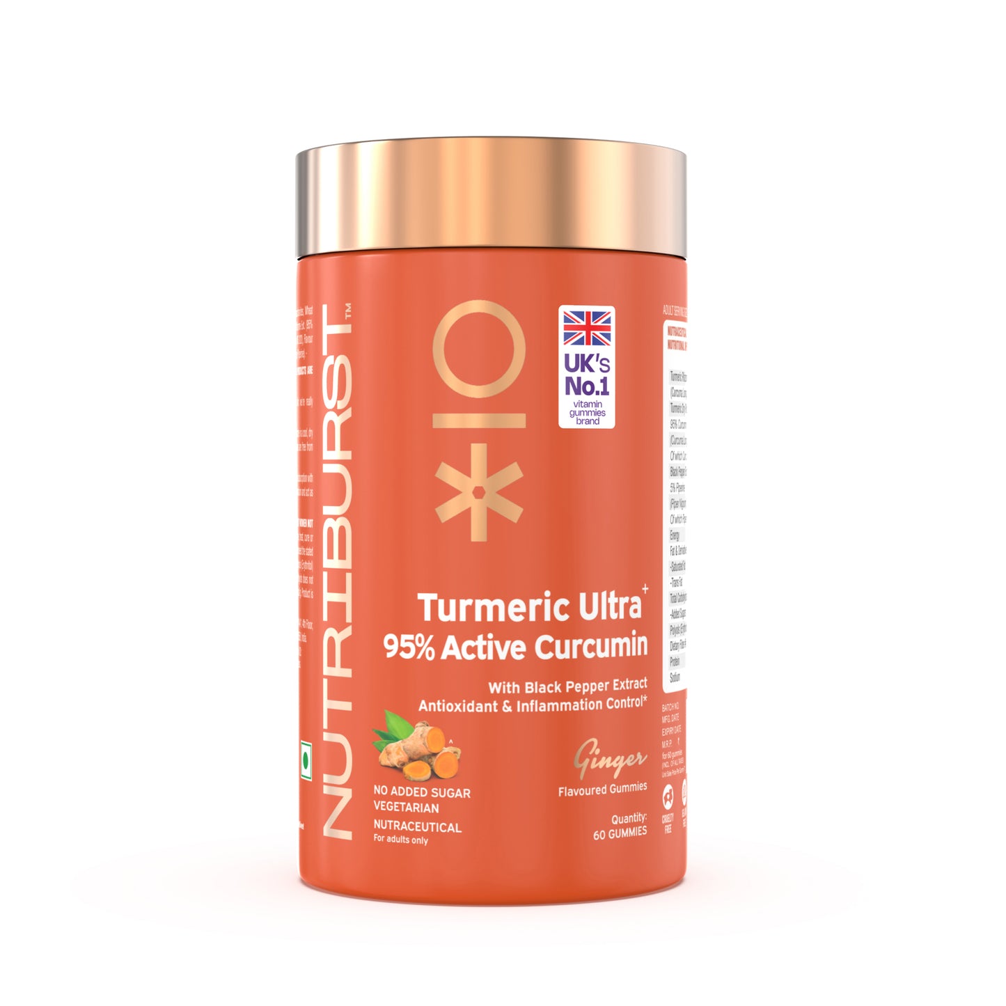 Nutriburst Turmeric Ultra Gummies for Anti-Inflammation, Joint Health