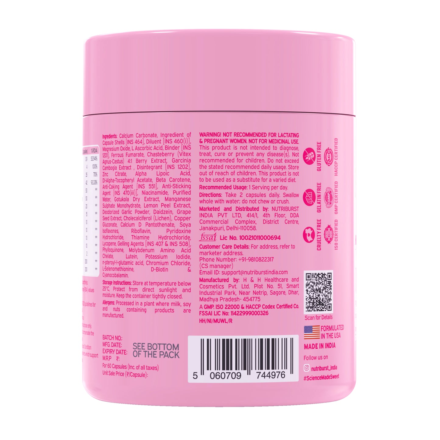 Multivitamin Ultra Tablets for Women | High Strength US Formulated | Supports Hair Growth, Skin Health, Energy & Hormonal Balance | 60+ Vitamins & Minerals | Veg Supplement | 60 Count