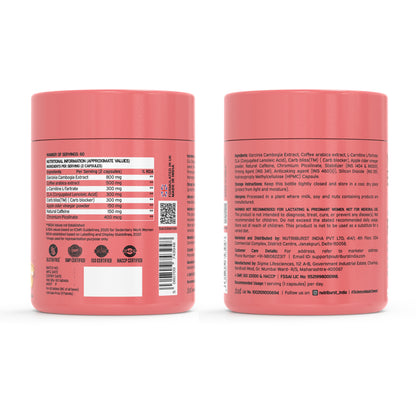 Nutriburst Fat Burn Tablets for Men & Women | Weight Management Supplement with Garcinia Cambogia, Green Coffee Bean, L-Carnitine, CLA & Carb Blocker | 60 Tablets (1-Month Pack)